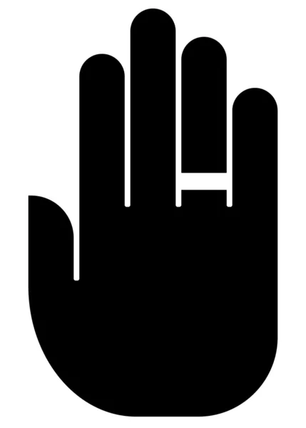 Χέρι με το εικονίδιο του δακτυλίου — Διανυσματικό Αρχείο