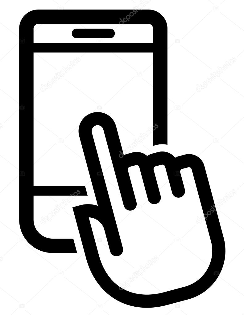 Mobile phone click icon