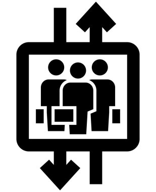 Vertical mobility icon clipart