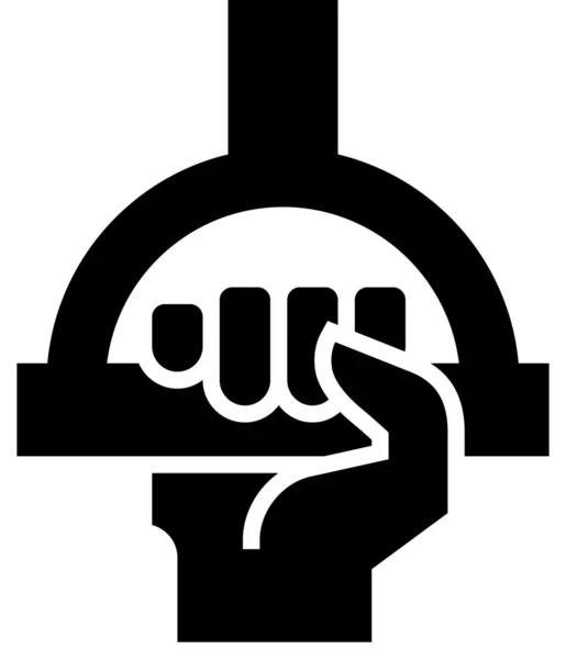 Hand met straphanger pictogram — Stockvector