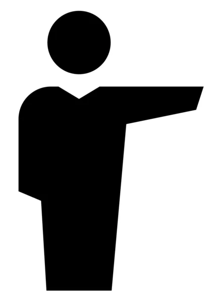 Man showing direction icon — Stock Vector