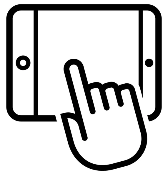 Tablet-Klick-Symbol — Stockvektor