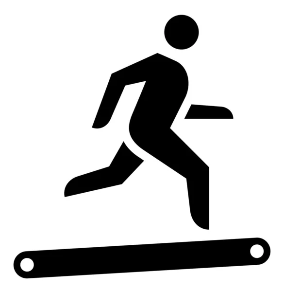 Mannen på löpband ikonen — Stock vektor