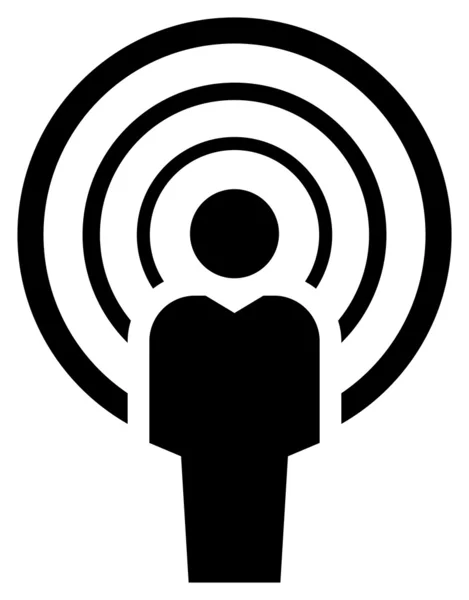 Podcaster pictogram — Stockvector