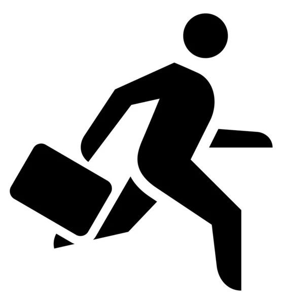 Running businessman icon — Stock Vector