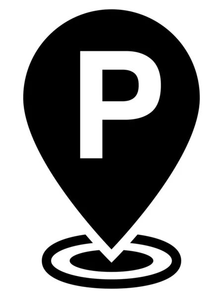 Icône de pointeur de carte de parking — Image vectorielle
