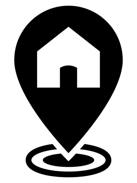 Home Kaartpictogram aanwijzer — Stockvector