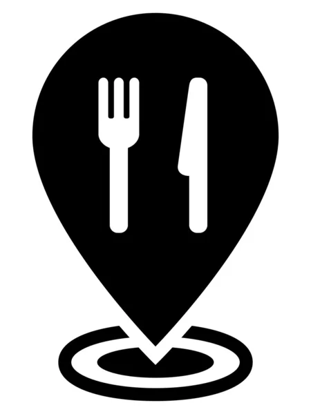 Restoran harita işaretçi simgesi — Stok Vektör