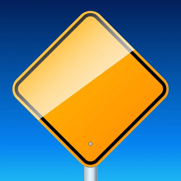 Blank verkeersbord op sky — Stockvector