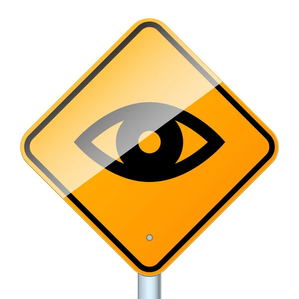 Señal de vigilancia vial — Vector de stock