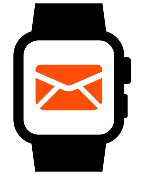 Email in smartwatch icon — Stock Vector