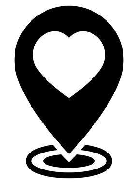 Like map pointer icon clipart