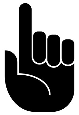 Attention finger icon clipart