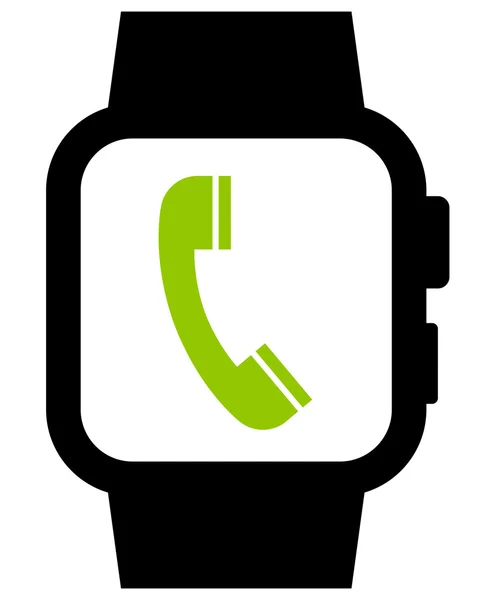 Telefoon in smartwatch pictogram — Stockvector