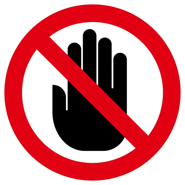 Ne touchez pas icône — Image vectorielle