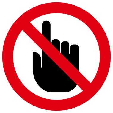 Do not touch icon clipart
