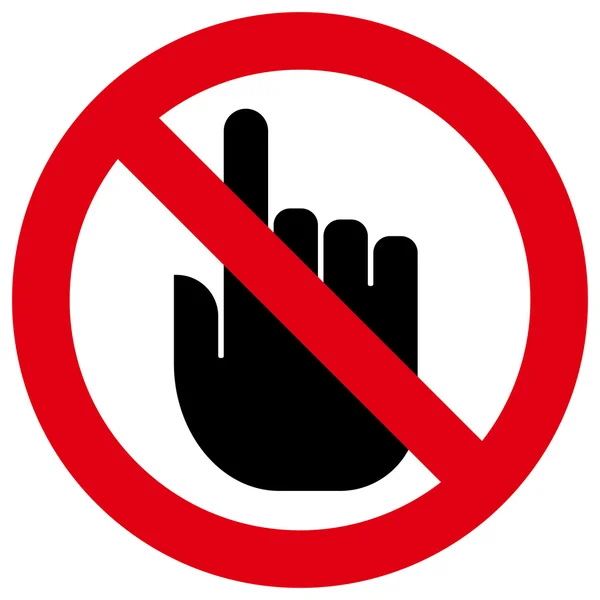 Do not touch icon — Stock Vector