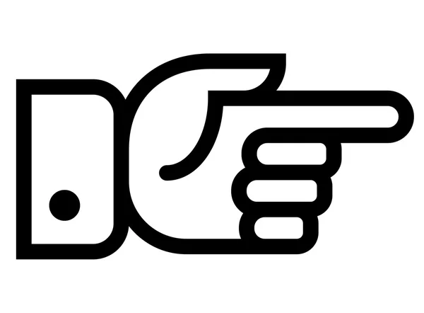 Wijzende vinger pictogram — Stockvector