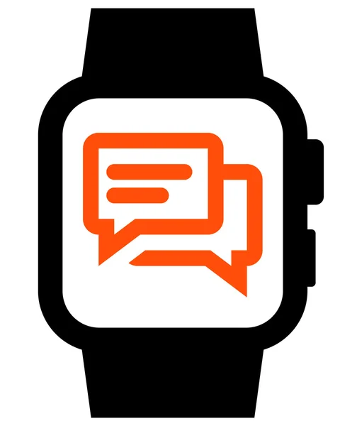 Berichten op smartwatch pictogram — Stockvector