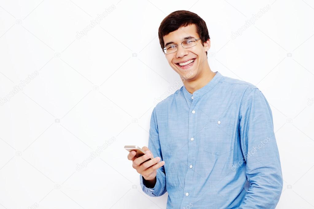 Guy with mobile phone