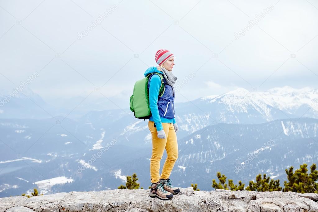 Girl in mountains