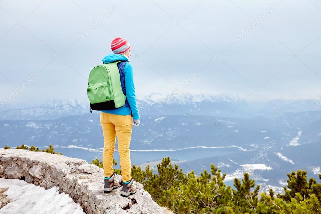 Girl in mountains