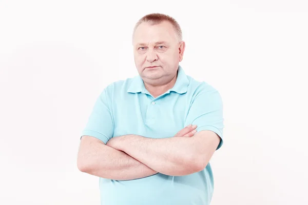 Senior with crossed arms — Stock Photo, Image