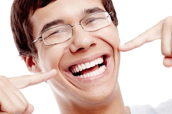 Guy showing his healthy smile — Stock Photo, Image