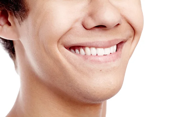 Impresionante sonrisa dentada primer plano —  Fotos de Stock