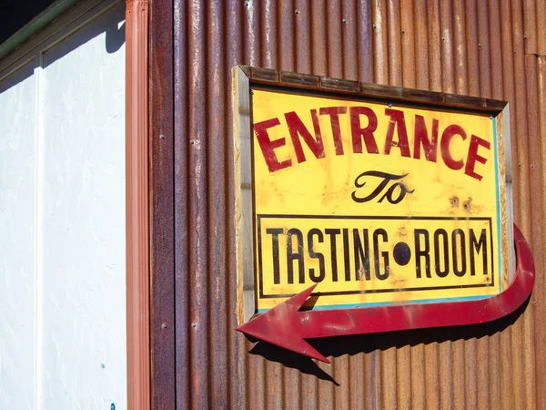 Tasting Room Sign — Stock Photo, Image