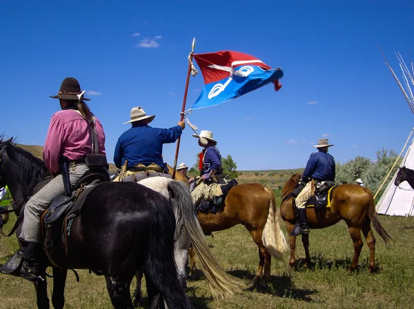 Nekünk 7 lovassági zászló — Stock Fotó