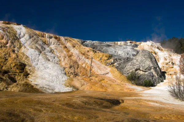 Géologie des sources thermales à Mammoth Yellowstone — Photo