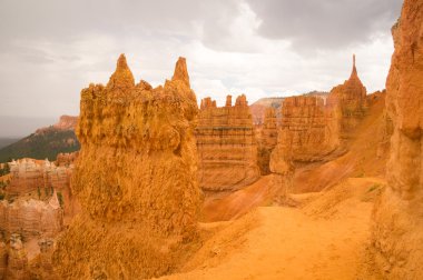 Sandstone sculptures after the rain in Bryce Canyon clipart