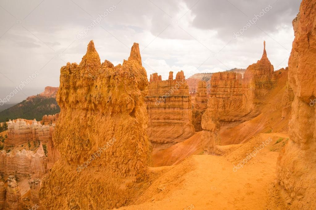Sandstone sculptures after the rain in Bryce Canyon
