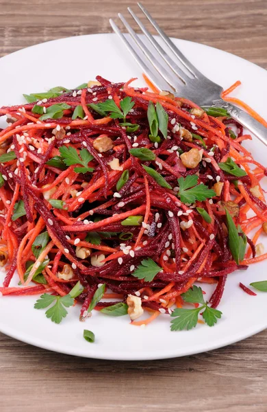 Salad of beets and carrots — Stock Photo, Image