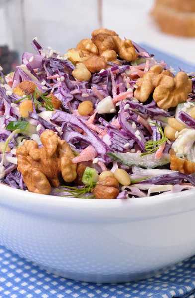 Salad   coleslaw red and white cabbage — Stock Photo, Image