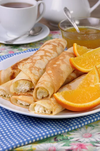 Pancake con ricotta — Foto Stock