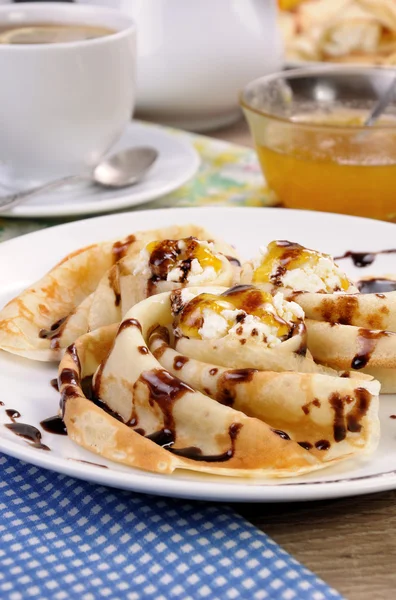 Pancake con ricotta — Foto Stock