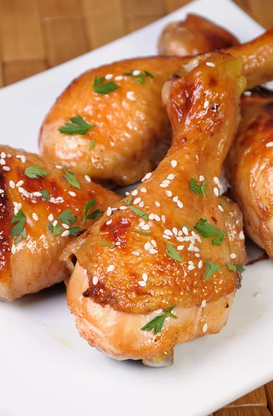 Fried chicken leg — Stock Photo, Image