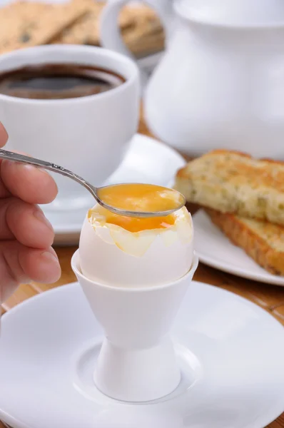 Uovo sodo per colazione — Foto Stock