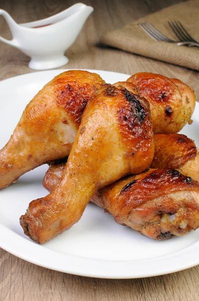 Baked chicken leg — Stock Photo, Image