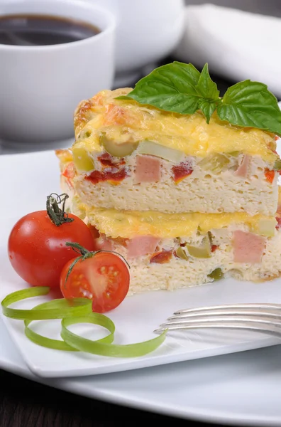 Omelet for breakfast — Stock Photo, Image