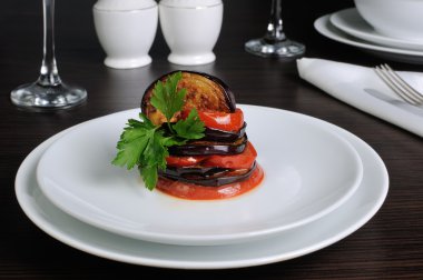 meze patlıcan domates ile