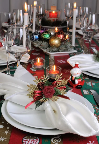 Fragment serving Christmas table — Stock Photo, Image