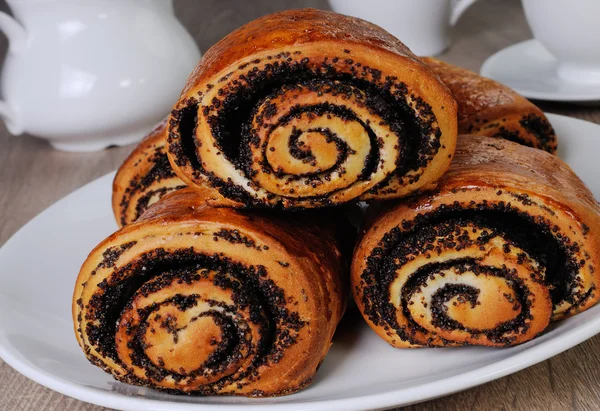 Buns with poppy seeds — Stock Photo, Image