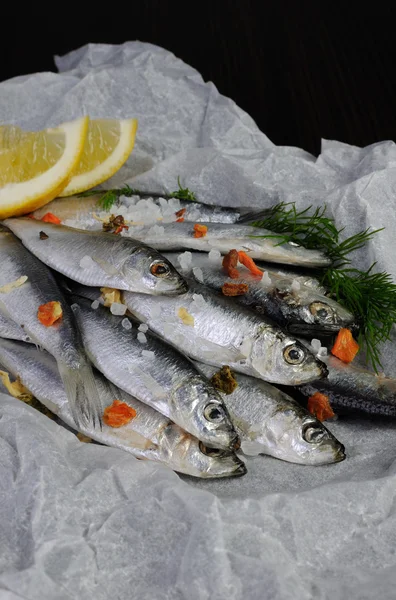 Salted sprats — Stock Photo, Image