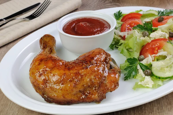 Baked Chicken Thighs — Stock Photo, Image