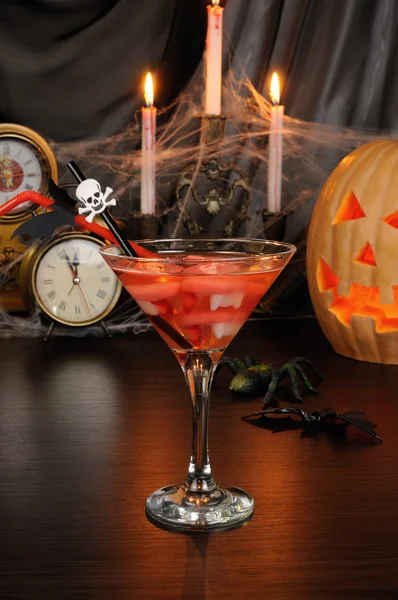 A cocktail with vampire teeth — Stock Photo, Image
