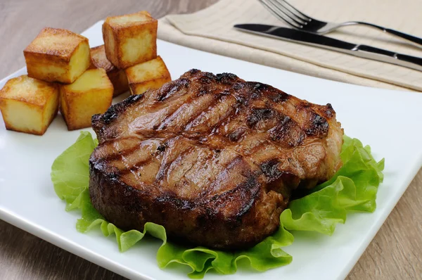 Vepřový steak — Stock fotografie