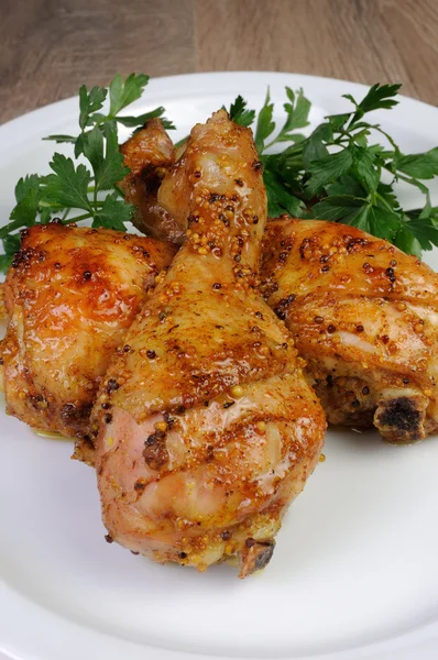 Baked chicken drumsticks — Stock Photo, Image